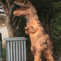 T Rex Hello GIF