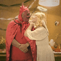 Costume Party Kiss GIF by Halloween Party
