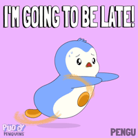 On My Way Running GIF by Pudgy Penguins
