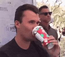 Charlie Kirk Drinking GIF