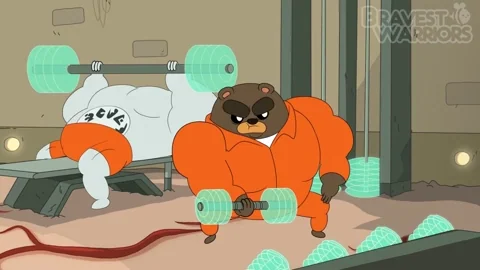 bear gym GIF