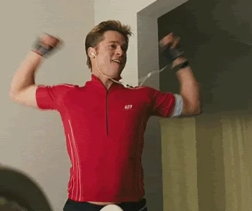 brad pitt dance GIF