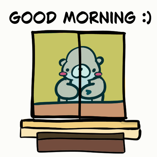 Good Morning Kiss GIF by Ottie and Otter by ottieandotter