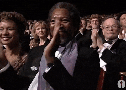 Morgan Freeman Applause GIF by The Academy Awards by oscars