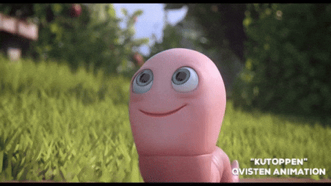 Giphy - Worm Mocking GIF by Qvisten Animation