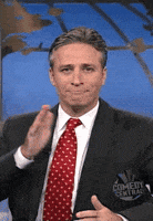 Jon Stewart Queue GIF