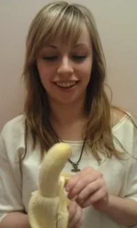 Girl Eating GIF