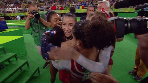happy group hug GIF by Olympic Channel