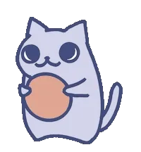 Hungry Cat Sticker by arisanojima