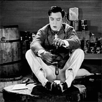 Buster Keaton Opens A Can GIF by Maudit