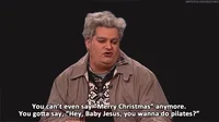 SNL gif. A man is in a skit and he says, 