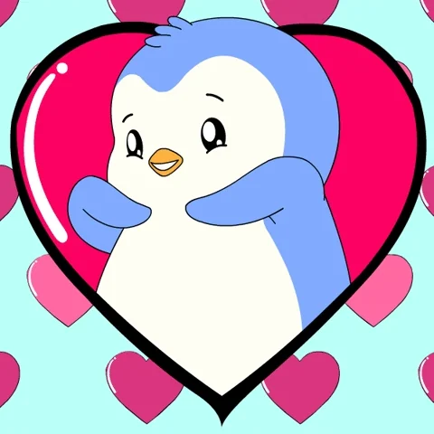 I Love You Hearts GIF by Pudgy Penguins