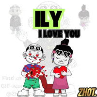 I Love You Hearts GIF by Zhot