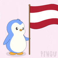 Austria Flag Penguin GIF by Pudgy Penguins