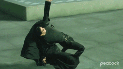 Giphy - Keanu Reeves Matrix GIF by Peacock