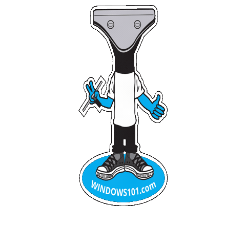 Squeegee Guy Sticker by windows101