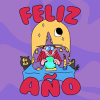 Happy New Year Wizard GIF by GIPHY Studios 2022