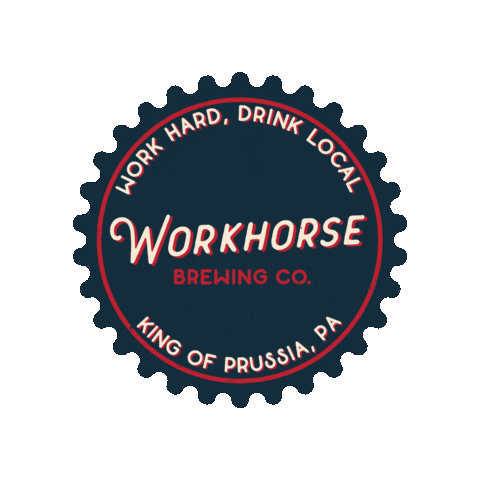 Brewery Kop Sticker by Workhorse Brewing Company