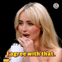 I Agree Sabrina Carpenter GIF by First We Feast I Agree Sabrina Carpenter GIF by First We Feast