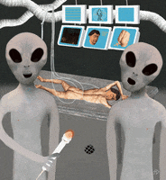alien abduction laughing GIF by Scorpion Dagger