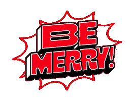 Merry Christmas Cheers Sticker by Mat Voyce