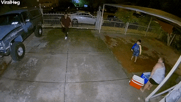 Water Balloon Fight Ends In Faceplant GIF by ViralHog