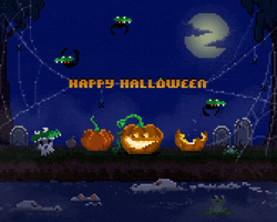 Jack O Lantern Pixel Art GIF by TokenGators