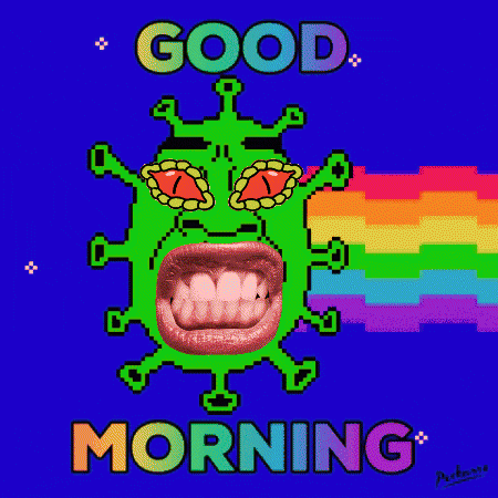Good Morning Monster GIF by PEEKASSO