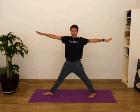 Triangle Pose Yoga GIF by YOGABODY - Find & Share on GIPHY