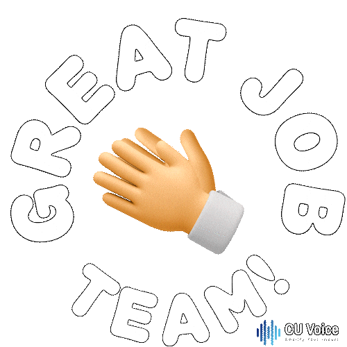 Great Job Clapping Sticker by CU Voice
