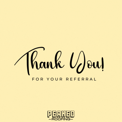 Thanks Thank You GIF by Peaked Roofing