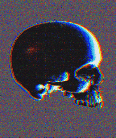 Glitch Skull GIF