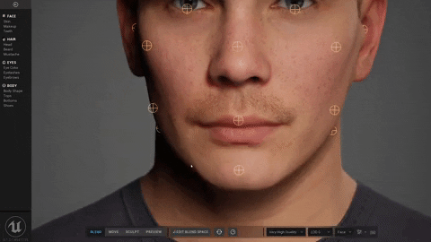 Character Creator Metahumans GIF by Unreal Engine - Find & Share on GIPHY