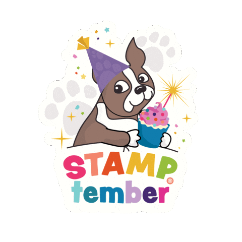 Celebrate Boston Terrier Sticker by Simon Says Stamp