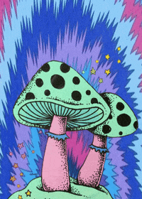 trippy mushrooms gif