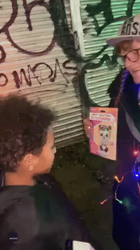 Homeless Woman Recites Poem for Boy Who Donated Essential Goods