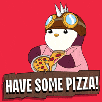 Pizza Penguin GIF by Pudgy Penguins