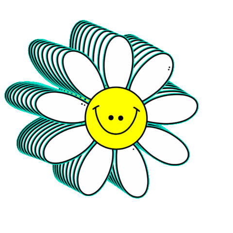 nikkidoodles457 smile retro flower floral Sticker