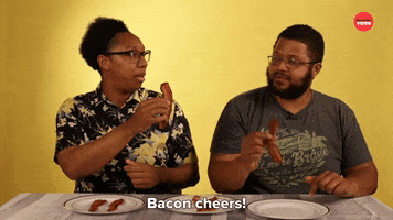 Cheers Eating GIF by BuzzFeed