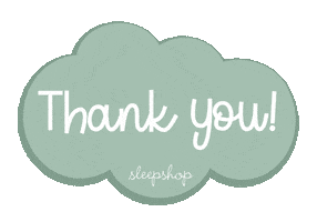 Thanks Thank You Sticker by Sleepshop Consulting