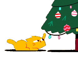 Cat Christmas Sticker by Denner