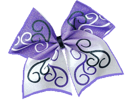 KreationzCD purple cheer crown bow Sticker