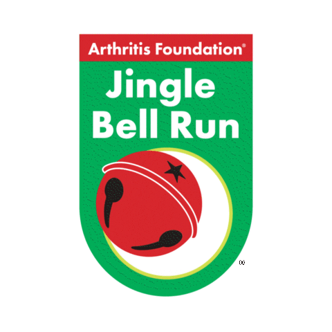 Jingle All The Way Running Sticker by Arthritis Foundation