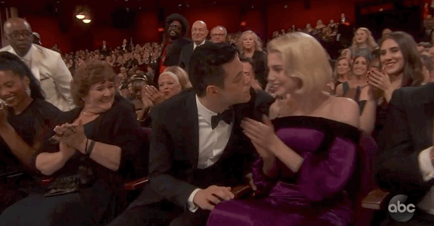 Rami Malek Kiss By The Academy Awards Find And Share