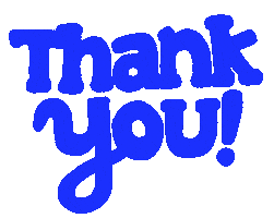 Royal Blue Thank You Sticker