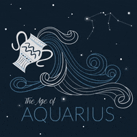 zodiac sign aquarius GIF by evite