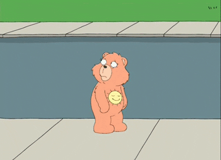  family guy suicide teddy bear care bear i dont want to live on this planet anymore GIF