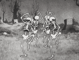dancing halloween 2015 skeleton spooky GIF