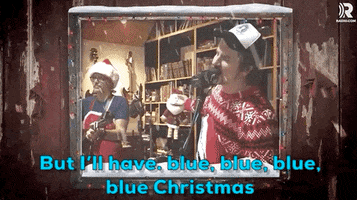 Blue Christmas Singing GIF by Audacy