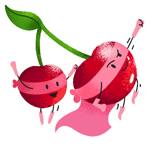 Cherry Cherries Sticker by DeeBee's Organics